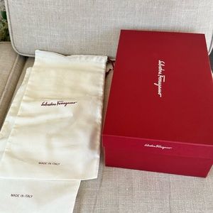 Men’s-Salvatore Ferragamo box with two original cloth cover bags.